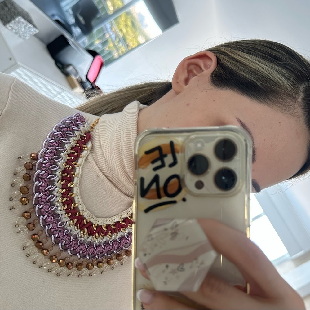 Handmade Red and Pink Fall Necklace - Unique & Stylish Accessory
